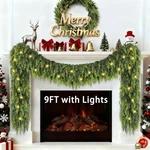 9FT Cedar Garland With Lights, Prelit Christmas Artificial Realistic,.... Fixed Price $42.27.