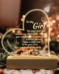 Love You Gift For Girlfriend Led Engraved Night Light, Cute Romantic Present. Fixed Price $19.99.
