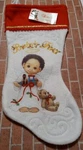 Vtg 1990'S Rauch Felt Baby's First Christmas Stocking Angel Boy W/ Train. Fixed Price $12.99.