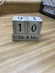 Mud Pie Countdown To And Mrs Block Set, 3.5" X 4". Fixed Price $8.99.