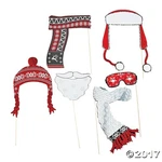 Christmas Red & White Costume Photo Stick Props - 6 Pieces. Fixed Price $8.02.