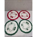 Christmas Holiday Embroidered Bell Ribbon Set Of 4 Doilies Decor. Fixed Price $9.54.
