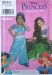 Simplicity 9919 Disney Girls Ariel Mermaid Jasmine Costume Sewing Pattern Sz 3-8. Fixed Price $9.99.