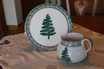 Furio Christmas Tree Pitcher & Chop Plate Made Italy Rustic Cabin Design. Fixed Price $69.99.