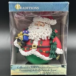 Traditions Santa Glass Ball Ornament Collectible Character In Box. Fixed Price $19.99.