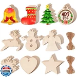Max Fun 100PCS Diy Wooden Christmas Ornaments Unfinished Predrill. Fixed Price $34.99.