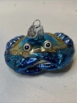 Old World Christmas Blue Crab Glass Ornament Coastal Sea. Fixed Price $9.99.