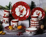Christmas Dinnerware Set 16PCS Ceramic Plates Bowls Mugs Santa TL-DN02 New. Fixed Price $149.95.