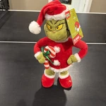 12" Animated Grinch Dancing Musical Christmas W/ Candy Cane Stocking Plush, Nwt. Fixed Price $50.00.