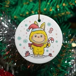 La Bubu Monster Christmas Ornament Holiday Tree Decoration With Candy Cane Gift. Fixed Price $13.99.