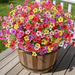 Alupssuc 24 Bundles Artificial Flowers For Outdoors Decoration, Uv Resistant Sil. Fixed Price $31.99.