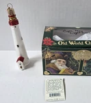 Old World Christmas Cape May Lighthouse Glass Blown Tree Ornament Decor Gift Box. Fixed Price $14.39.
