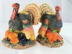 Pair Thanksgiving Turkey Taper Candle Holder Ceramic Vintage Napcoware Japan.. Fixed Price $13.49.