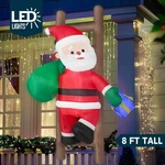 8 Ft Tall Christmas Santa Climbing Stairs Inflatable Decoration Build-in New. Fixed Price $49.95.