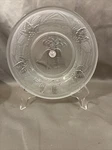 Frosted Season Greetings Plate 8"D Crystal Clear Celebrations #312638 Christmas. Fixed Price $9.00.
