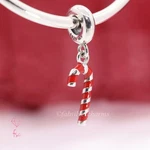 Authentic Pandora Christmas Dangle Candy Cane Bead 791193EN09 Wife Mom Gift. Fixed Price $33.56.