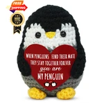 Oassie Anniversary Couple Gifts For Women - Small, Black Love Penguin. Fixed Price $21.98.