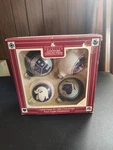 Christmas The Country Hallmark Ornament 1985, Glass Ball, Set Of 4 Vintage. Fixed Price $11.00.