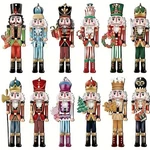 12 Pcs Wooden Nutcracker Soldier Hanging Ornaments Christmas Tree Decor Set. Fixed Price $9.90.