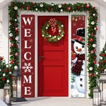 Christmas Decorations Snowman Snowflakes Welcome Porch Sign Door Banner 2 Pcs. Fixed Price $19.87.