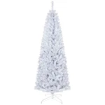 6 Ft Homcom Pencil Christmas Tree With Pre-installed Lights Sturdy Stand. Fixed Price $59.95.