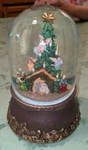 Musical Glitterdome Nativity With Christmas Tree Roman Inc Snow Globe Water Rare. Fixed Price $85.00.