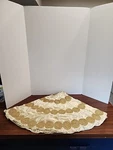 Memories Creme Glam 48" Tree Skirt Round Gold Medallion Christmas Vhc Brands. Fixed Price $26.99.