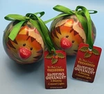 Christmas Ornaments Balls Yellow Cat Santa Hat Blinking Lights Holiday SET/2 New. Fixed Price $8.99.