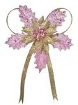 Poinsettia Clip Ornament Pink & Gold Glitter Sparkle Christmas Holiday Craft. Fixed Price $15.99.