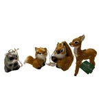 Kurt Adler Furry Forest Animal Ornament Lot Of 4 Deer Fox Chipmunk Raccoon Nwt. Fixed Price $40.00.