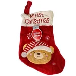 Make The Season Bright Red White Velour - Teddy Bear My 1ST Christmas Stocking. Fixed Price $13.21.