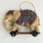 Elephant Circus Animal On Wheeled Cart Christmas Ornament Katherines Kleski Vtg. Fixed Price $18.00.