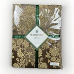 Waterford Linens Wiltshire 70" X 144'' Oblong Tablecloth Bronze/gold Rare New. Fixed Price $73.99.