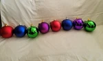 Jumbo Christmas Ball Ornaments Matte Shiny Red Blue Green Purple "trim Home". Fixed Price $42.00.