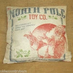 North Pole Toy Co. Santa 2 Sided Throw Pillow Christmas Primitives By Kathy. Fixed Price $37.00.