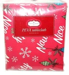 Trim Home Peva Tablecloth - Naughty Or Nice Red. Fixed Price $7.48.