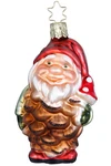 Inge-glas Cone Gnome 10029S024 German Glass Christmas Ornament With Gift Box. Fixed Price $48.50.