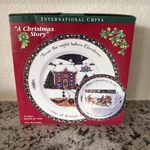 1996 International China Christmas Story Series - 12 Piece Service For Four. Fixed Price $100.00.
