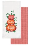 Nidico Thanksgiving Cotton Dish Towels Set Of 2, Fall Grateful Blessed Design. Fixed Price $13.62.