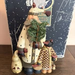 Williraye Studio 2003 Christmas Delivery Santa With Girl Folk Art WW2460. Fixed Price $54.99.