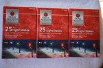 3 Home Accents Holiday 7 Inch Light Stakes 25 Pieces Indoor Outdoor Christmas. Fixed Price $15.00.