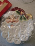 Vintage Fitz & Floyd Essentials Christmas Santa Canape Plate. Fixed Price $15.00.
