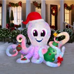 Holiday Living 6FT Lighted Octopus Christmas Airblown Inflatable Yard Decor. Fixed Price $199.99.