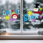 Northlight Let It Santa And Snowman Gel Christmas Window Clings. Fixed Price $9.49.