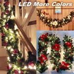 9FT Artificial Led Light Christmas Garland Xmas Tree Rattan Wreath Home Decor. Fixed Price $22.79.