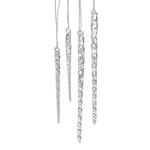 Kurt Adler 3-1/2-INCH-5-1/2-INCH Clear Glass Icicle Ornament Set Of 24. Fixed Price $17.59.