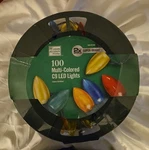 Home Accents Holiday Led Smooth C9 Multi-spool Super Bright 100-LIGHTS. Fixed Price $29.99.