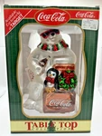 Coca-cola Polar Bear Penguin Mercury Glass Figurine 1999 Table Top Target Nib. Fixed Price $24.99.