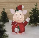 Light-up Plush Pink Unique Christmas Furry Pig W/35 Lights 22" Holiday Time New. Fixed Price $54.99.
