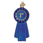 Old World Christmas Blue Ribbon Ornament. Fixed Price $21.99.